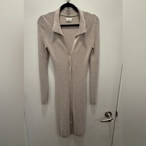 Wilfred Beige Long Sleeve Dress Size Small